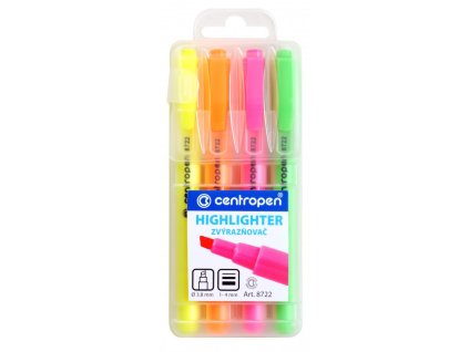 centropen zvyraznovac 87224 sada 4ks stopa 1 4 mm
