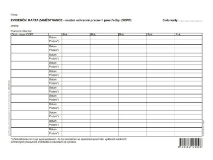 evidencni karta zamestnance oopp a42