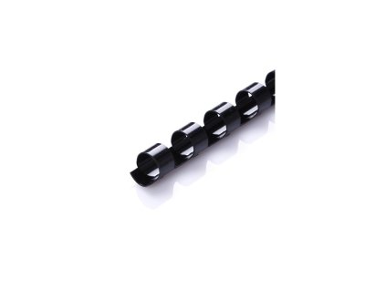 Plastové hřbety pro kroužkovou vazbu průměr 8 mm, balení 100 ks (Barva Černá)