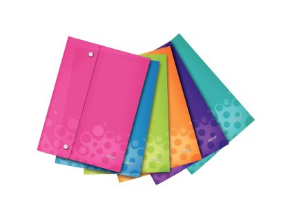 zavesne kapsy s uzaviranim na druk leitz wow a4 mix barev 6 ks