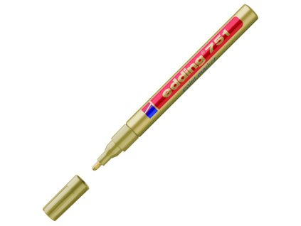 Lakový popisovač EDDING 751 kulatá špička, stopa 1-2 mm (Barva Černá)
