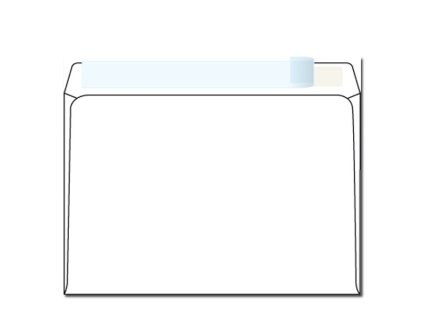 Poštovní obálka C5 krycí páska, bílý ofset, 1000 ks