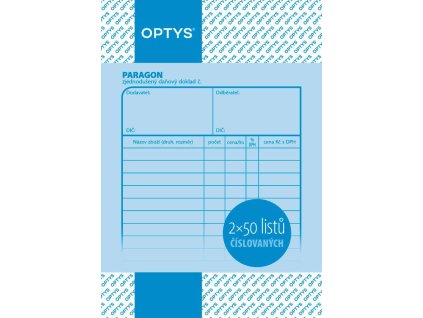 OPTYS 1041, Paragon A6, číslovaný, 2 x 50 listů
