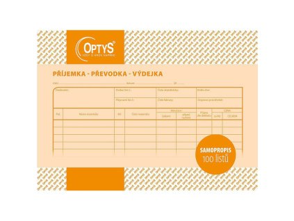 optys 1087 samopropisovaci prijemka prevodka vydejka a5 100 listu
