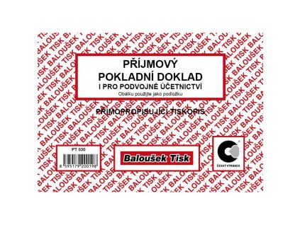 balousek pt030 prijmovy pokladni doklad pro podvojne ucetnictvi a6 samopropis