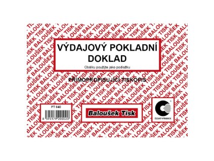 balousek pt040 vydajovy pokladni doklad a6 samopropis