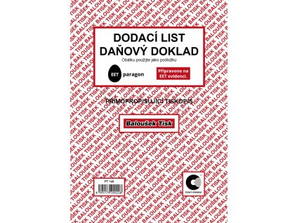 balousek pt140 dodaci list danovy doklad a5 samopropis