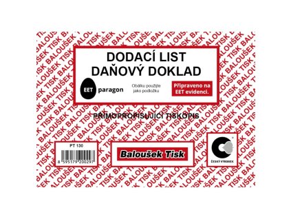 balousek pt130 dodaci list danovy doklad a6 samopropis
