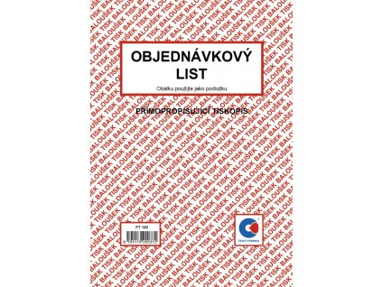 balousek pt160 objednavkovy list a5 samopropis