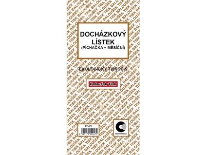 balousek et475 dochazkovy list pichacka oboustranna