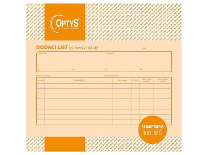 optys 1079 dodaci list samopropisovaci 21 x 20 cm 100 listu