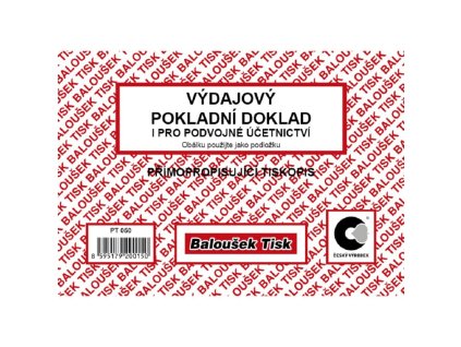 balousek pt050 vydajovy pokladni doklad pro podvojne ucetnictvi a6 samopropis