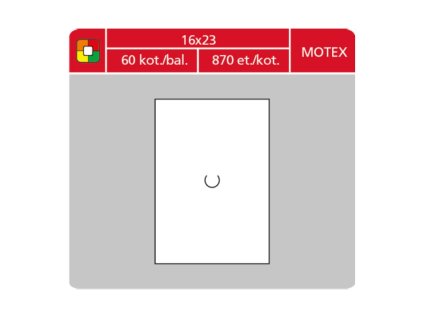 etikety cenove sk 16x23 motex bile 870 ks