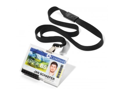 durable 8927 pushbox mono pouzdro na 1id kartu s textilni snurkou