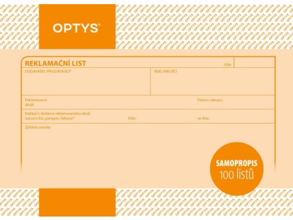 reklamacni list a5 samopropisovaci 100 listu2