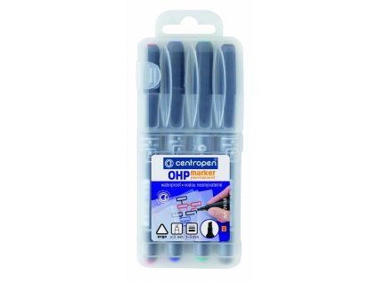 centropen permanentni popisovac 2638 b pro folie ohp sada 4ks stopa 1 3 mm