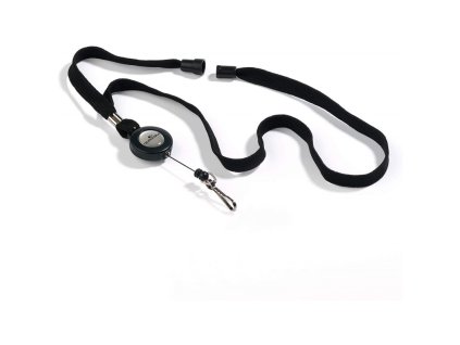 durable 8223 textilni paska s rolosystemem navijec pro id karty cerna