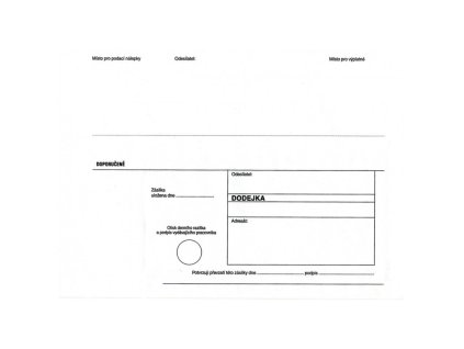 dodejka s vytrhavacim okenkem c5 samopropisovaci obla klopa bez pruhu