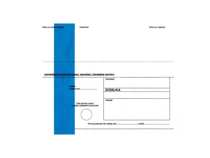 dodejka s vytrhavacim okenkem c5 samopropisovaci obla klopa modry pruh