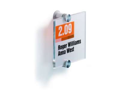 durable 4820 informacni tabule na dvere crystal sign 105x105 mm cira