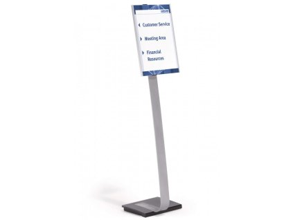 durable 4813 hlinikovy podlahovy stojan info sign a3 litinovy podstavec