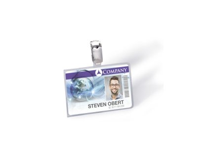 durable 8113 pouzdro na karty z pvc s otocnym klipem na sirku 54x90 mm