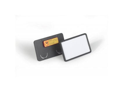 durable 8129 cerna elegantni jmenovka clipcard 40x75 mm s magnetem