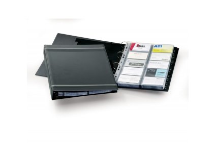 DURABLE 2388, kroužkový vizitkář VISIFIX A4 pro 400 vizitek (Barva Tmavě modrá)