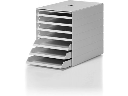durable idealbox plus ulozny box se 7 prihradkami sedy