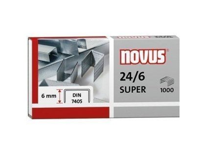 NOVUS 24/6 SUPER, spony do sešívačky 1000 ks