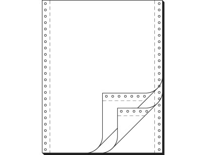 Tabelační papír 24 x 12" (1+2) 750 listů, boční perforace NCR