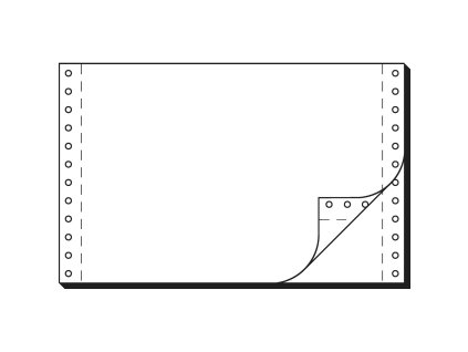 Tabelační papír 24 x 6" (1+1) 1000 listů, boční perforace NCR