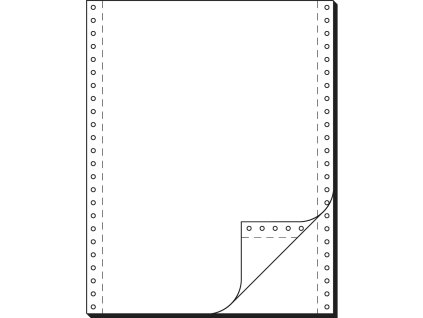 Tabelační papír 24 x 12" (1+1) 1000 listů, boční perforace NCR