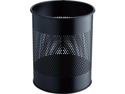 durable 3310 kovovy odpadkovy kos 15 litru kulaty s perforaci cerny