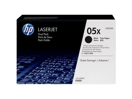tonerova cartridge hp 05x laserjet cerna dvojbaleni ce505xd