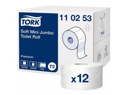 tork 110253 mini jumbo jemny toaletni papir 12 ks premium 170m t2