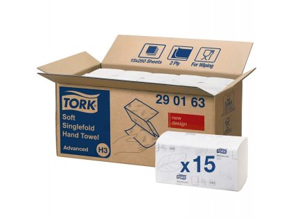 tork singlefold 290163 jemne papirove rucniky advanced bile h3 3750 ks