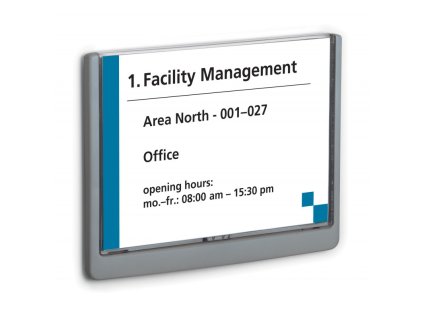 durable 4866 orientacni stitek click sign 210x1485 mm a5 grafitove seda