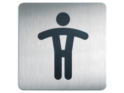 durable 4954 nerezovy piktogram wc pani 150x150 mm samolepici
