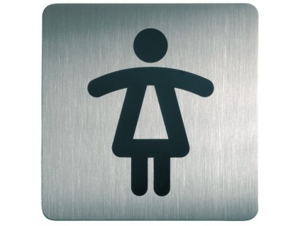durable 4956 nerezovy piktogram wc damy 150x150 mm samolepici
