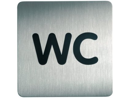 durable 4957 nerezovy piktogram wc 150x150 mm samolepici