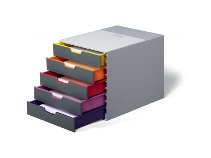 durable 7605 ulozny box na stul varicolor 5 zasuvek multibarevny