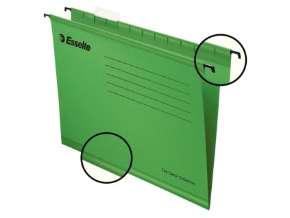 zesilene zavesne desky esselte classic pendaflex collection zelena