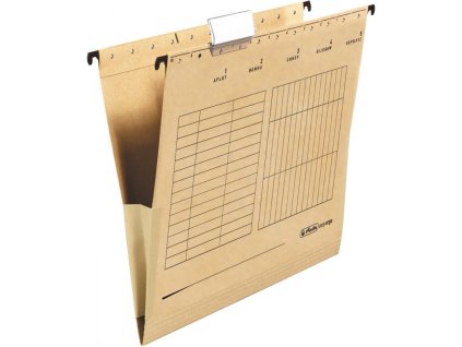 herlitz easy orga zavesne desky s bocnicemi a4 prirodni hneda