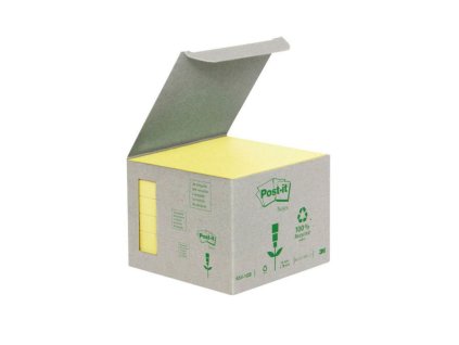3m post it samolepici recyklovany blocek 654 1b rozmer 76x76 mm 6x100 listku