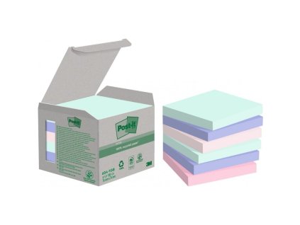 3m post it samolepici recyklovany blocek pastelovy 654 1gb rozmer 76x76 mm 6x100 listku