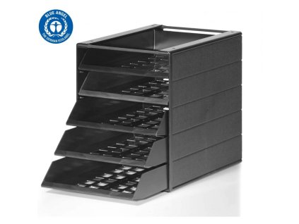 durable idealbox basic 5 otevreny ulozny box s 5 prihradkami cerny
