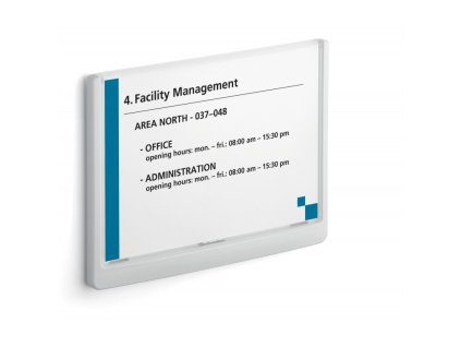 durable 4866 orientacni stitek click sign 210x1485 mm a5 bila