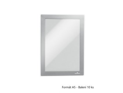 durable 4881 samolepici inforamecek duraframe a5 stribrny bulk baleni 10 ks