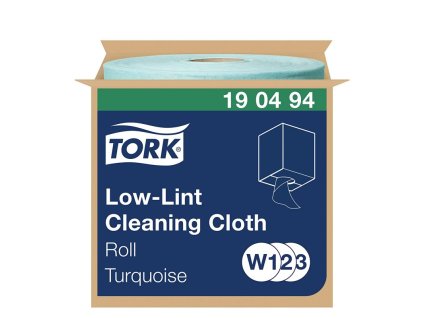 tork 190494 low lint cistici uterka na roli 1 vrstva tyrkysova 500 utrzku w1